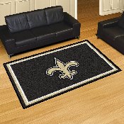 New Orleans Saints 5ft. x 8 ft. Plush Area Rug - Fleur-de-lis Primary Logo, 6591