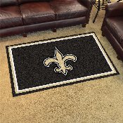 New Orleans Saints 4ft. x 6ft. Plush Area Rug - Fleur-de-lis Primary Logo, 6592