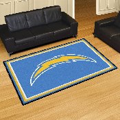 Los Angeles Chargers 5ft. x 8 ft. Plush Area Rug - Bolt Primary Logo, 6601