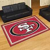 San Francisco 49ers 5ft. x 8 ft. Plush Area Rug - Oval SF Primary Logo, 6603