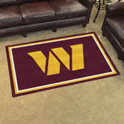 Washington Commanders 4ft. x 6ft. Plush Area Rug, 6613