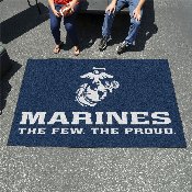 U.S. Marines Ulti-Mat Rug - 5ft. x 8ft. - Marines Official Logo - Red, 6976