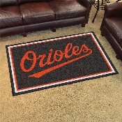 Baltimore Orioles 4ft. x 6ft. Plush Area Rug "Orioles" Logo, 7049