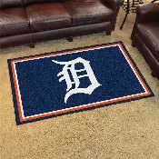 Detroit Tigers 4ft. x 6ft. Plush Area Rug - D Primary Cap Logo, 7057