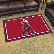 Los Angeles Angels 4ft. x 6ft. Plush Area Rug - A Primary Cap Logo, 7065