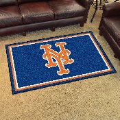 New York Mets 4ft. x 6ft. Plush Area Rug - NY Cap Logo, 7071
