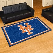 New York Mets 5ft. x 8 ft. Plush Area Rug - NY Cap Logo, 7072