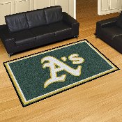 Oakland Athletics 5ft. x 8 ft. Plush Area Rug - A's Cap Logo, 7074