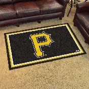 Pittsburgh Pirates 4ft. x 6ft. Plush Area Rug - P Primary Cap Logo, 7077