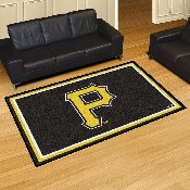 Pittsburgh Pirates 5ft. x 8 ft. Plush Area Rug - P Primary Cap Logo, 7078