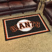 San Francisco Giants 4ft. x 6ft. Plush Area Rug - Giants Baseball Primary Logo, 7081