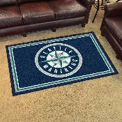 Seattle Mariners 4ft. x 6ft. Plush Area Rug - Circular Mariners Primary Logo, 7083