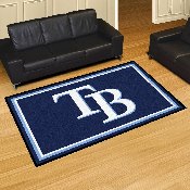 Tampa Bay Rays 5ft. x 8 ft. Plush Area Rug - TB Cap Logo, 7088