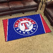 Texas Rangers 4ft. x 6ft. Plush Area Rug - Circular Rangers Primary Logo, 7089
