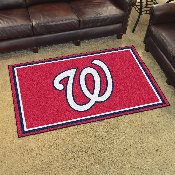 Washington Nationals 4ft. x 6ft. Plush Area Rug - W Cap Logo, 7093