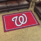 Washington Nationals 5ft. x 8 ft. Plush Area Rug - W Cap Logo, 7094
