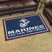 U.S. Marines 4ft. x 6ft. Plush Area Rug, 7188