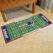 New England Patriots Field Runner Mat - 30in. x 72in. - Patriot Head Primary Logo & Wordmark, 7341