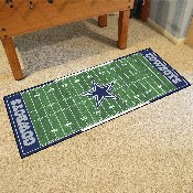 Dallas Cowboys Field Runner Mat - 30in. x 72in. - Star Primary Logo & Wordmark, 7349