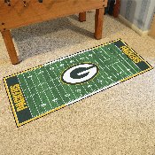 Green Bay Packers Field Runner Mat - 30in. x 72in. - Oval G Primary Logo, 7352