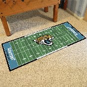Jacksonville Jaguars Field Runner Mat - 30in. x 72in. - Jaguar Head Primary Logo & Wordmark, 7355