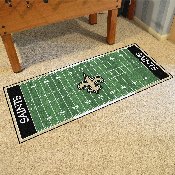 New Orleans Saints Field Runner Mat - 30in. x 72in. - Fleur-de-lis Primary Logo, 7359