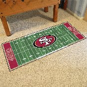 San Francisco 49ers Field Runner Mat - 30in. x 72in. - Oval SF Primary Logo & Wordmark, 7365