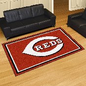Cincinnati Reds 5ft. x 8 ft. Plush Area Rug - C Reds Primary Logo, 8105