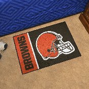Cleveland Browns Starter Mat Accent Rug Uniform Style - 19in. x 30in. - Browns Helmet Primary Logo & Wordmark, 8227