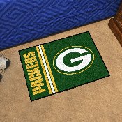 Green Bay Packers Starter Mat Accent Rug Uniform Style - 19in. x 30in. - Oval G Primary Logo & Wordmark, 8244