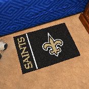 New Orleans Saints Starter Mat Accent Rug Uniform Style - 19in. x 30in. - Fleur-de-lis Primary Logo and Wordmark, 8252