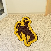 Wyoming Cowboys Mascot Rug Brown Cowboy Logo, 8343