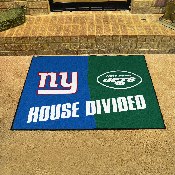 NFL - New York Giants/New York Jets House Divided Rugs 33.75"x42.5", 8463