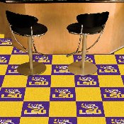 LSU Tigers Team Carpet Tiles - 45 Sq Ft., 8515