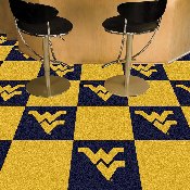 West Virginia Mountaineers Team Carpet Tiles - 45 Sq Ft., 8519