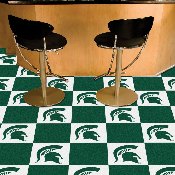 Michigan State Spartans Team Carpet Tiles - 45 Sq Ft., 8520
