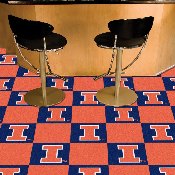 Illinois Illini Team Carpet Tiles - 45 Sq Ft., 8530