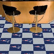 New England Patriots Team Carpet Tiles - 45 Sq Ft. - Patriot Head Primary Logo, 8541