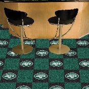 New York Jets Team Carpet Tiles - 45 Sq Ft. - Oval Jets Primary Logo, 8542