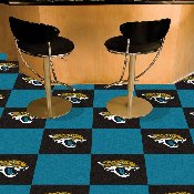 Jacksonville Jaguars Team Carpet Tiles - 45 Sq Ft. - Jaguar Head Primary Logo, 8551