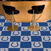 Indianapolis Colts Team Carpet Tiles - 45 Sq Ft. - Horseshoe Primary Logo, 8557