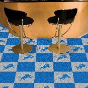 Detroit Lions Team Carpet Tiles - 45 Sq Ft. - Lion Primary Logo, 8558