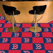 Boston Red Sox B Logo Team Carpet Tiles - 45 Sq Ft., 8577