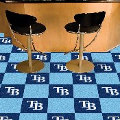 Tampa Bay Rays Team Carpet Tiles - 45 Sq Ft., 8599