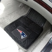 New England Patriots Heavy Duty Car Mat Set - 2 Pieces - Patriot Head Primary Logo, 8754