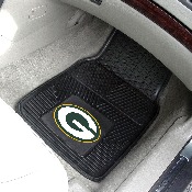 Green Bay Packers Heavy Duty Car Mat Set - 2 Pieces - Oval G Primary Logo, 8756