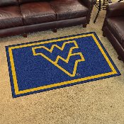 West Virginia Mountaineers 4ft. x 6ft. Plush Area Rug, 8787