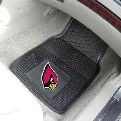 Arizona Cardinals Heavy Duty Car Mat Set - 2 Pieces - Cardinal Head Primary Logo, 8883