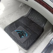 Carolina Panthers Heavy Duty Car Mat Set - 2 Pieces - Panther Head Primary Logo, 8889