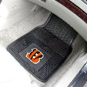 Cincinnati Bengals Heavy Duty Car Mat Set - 2 Pieces - Striped B Primary Logo, 8891